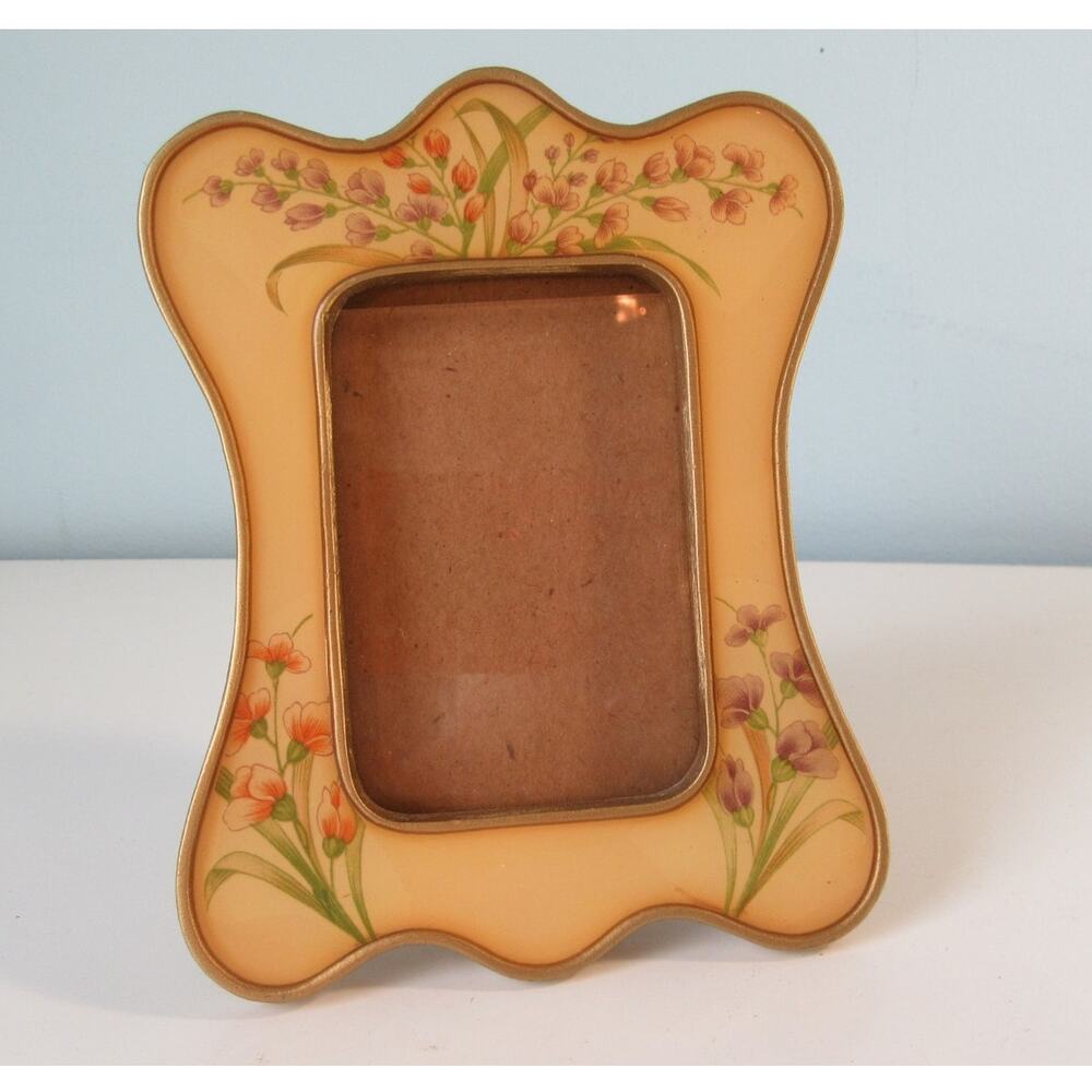 Vintage The Bucklers 1985 Floral Picture Frame 4 X 5 Glass 3 X 2